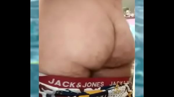 Shows his cute guy ass open