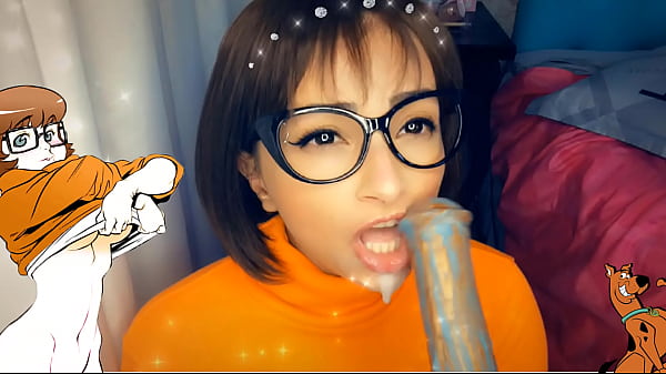 Velma &amp_ the Monster Creampie - Velma SUCKING the Monster's Cock until it fills her mouth with milk - Scooby Doo