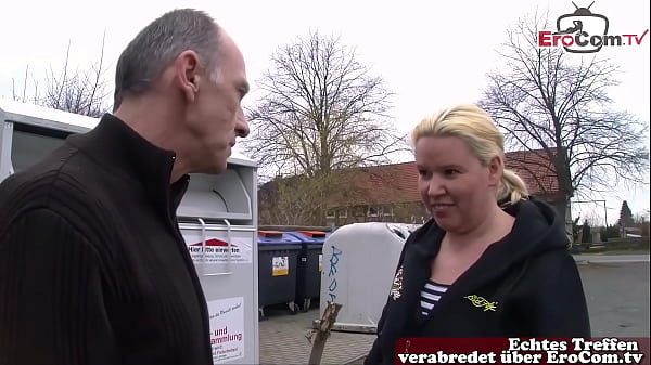 Horny German grandpa asks housewife for sex on the street