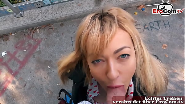 Slim German slut with small tits picked up on the street