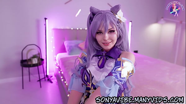 4K Genshin: Puta tímida Keqing sacanagem